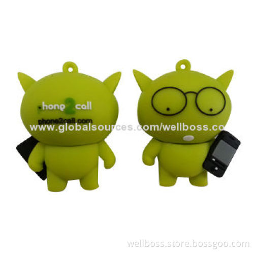 Customized Fashionable/Popular Cartoon USB Memory Sticks with Logo Printing